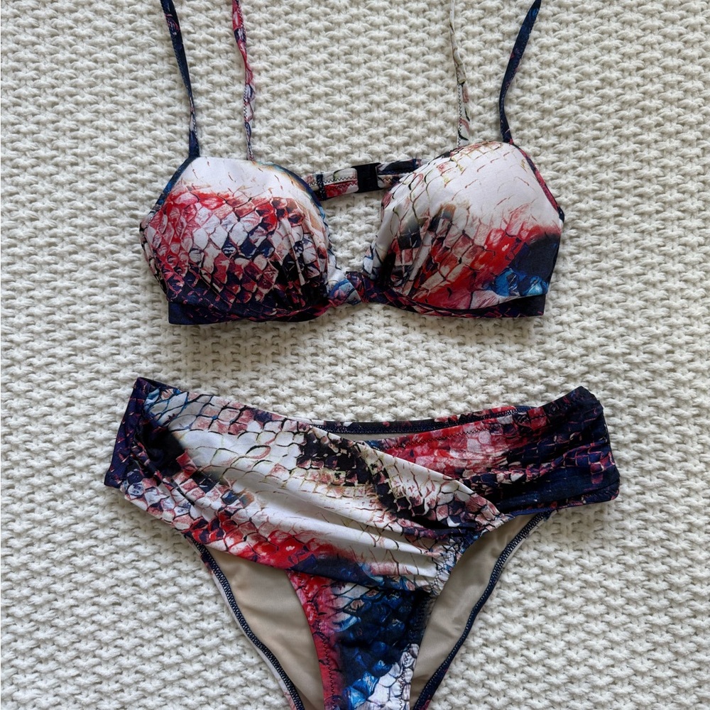 NWT La Perla Vibrant Pattern Bikini Set- Size 42/US 6